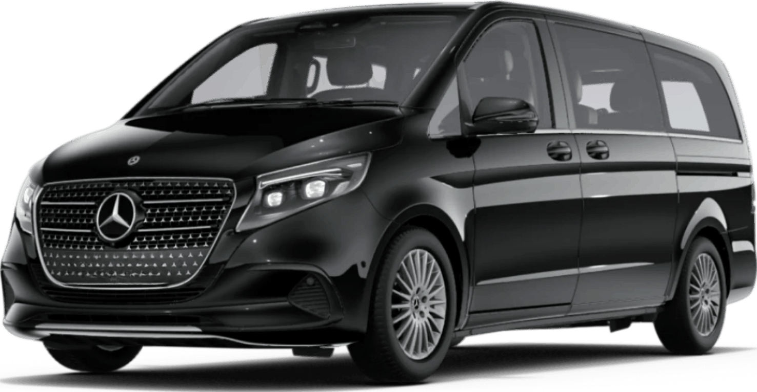 Mercedes V-Class — veicolo per transfer privato Rome Fiumicino Airport (FCO) verso Roma Termini Station